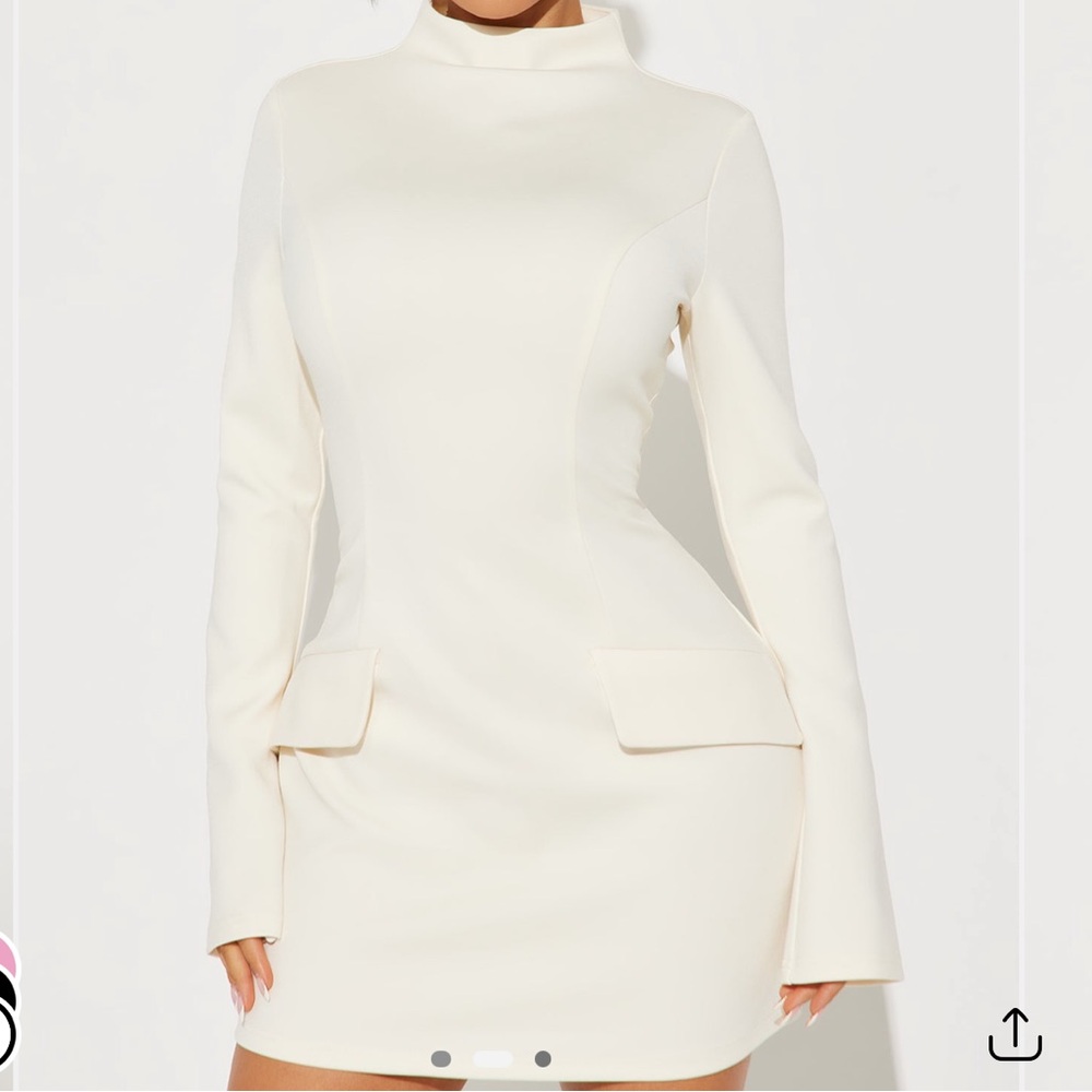 Fashion Nova Cream Mini Dress